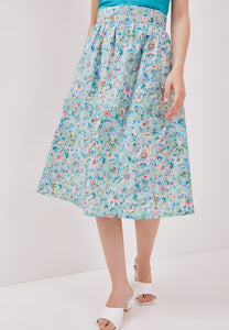 CHINESE FLORAL Straight Skirt