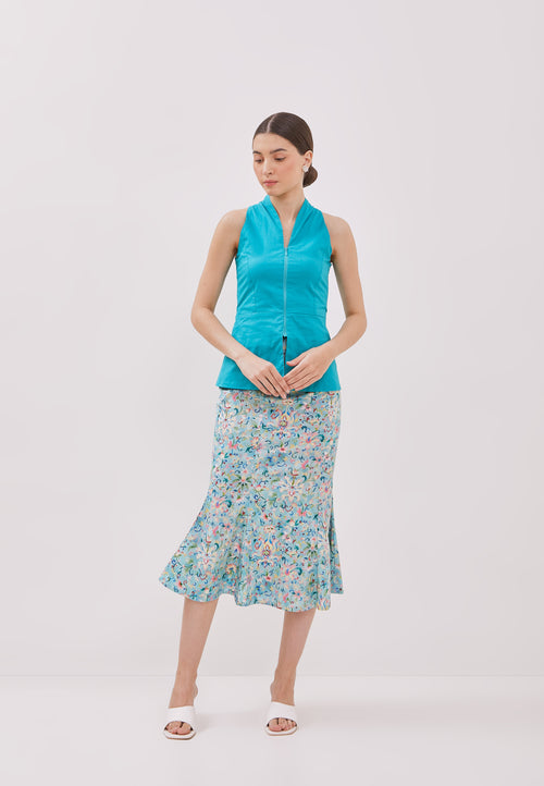 CHINESE FLORAL Mermaid Skirt