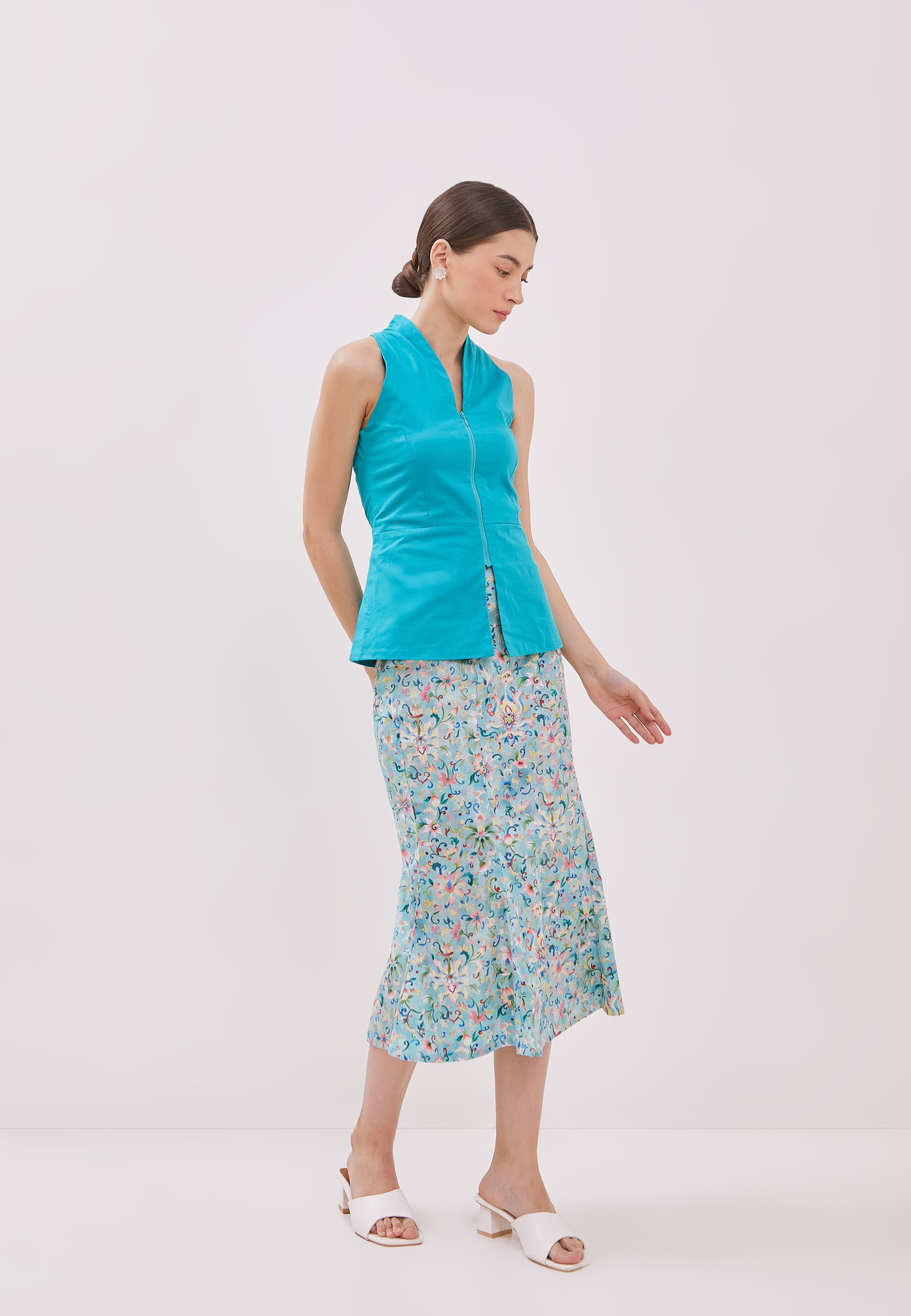 CHINESE FLORAL Mermaid Skirt