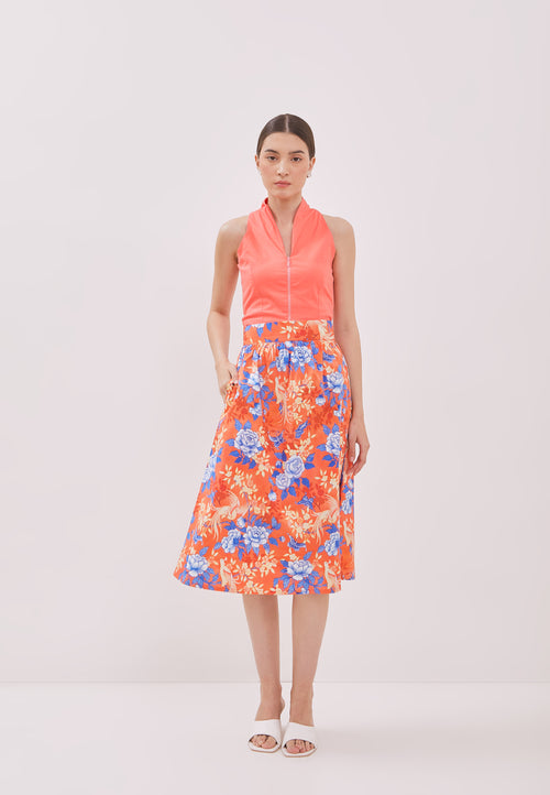 BIRDS & BUTTERFLY Straight Skirt