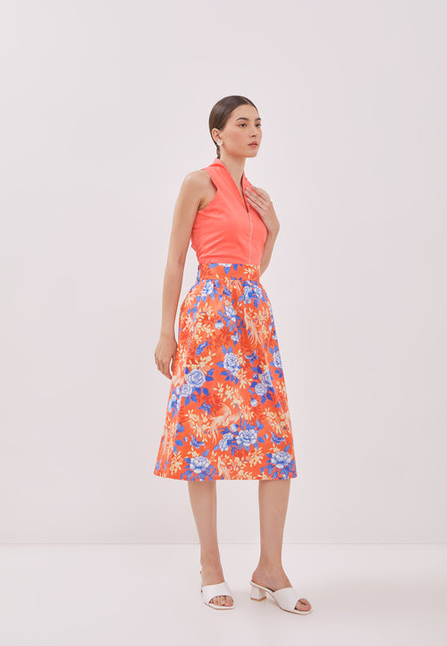 BIRDS & BUTTERFLY Straight Skirt