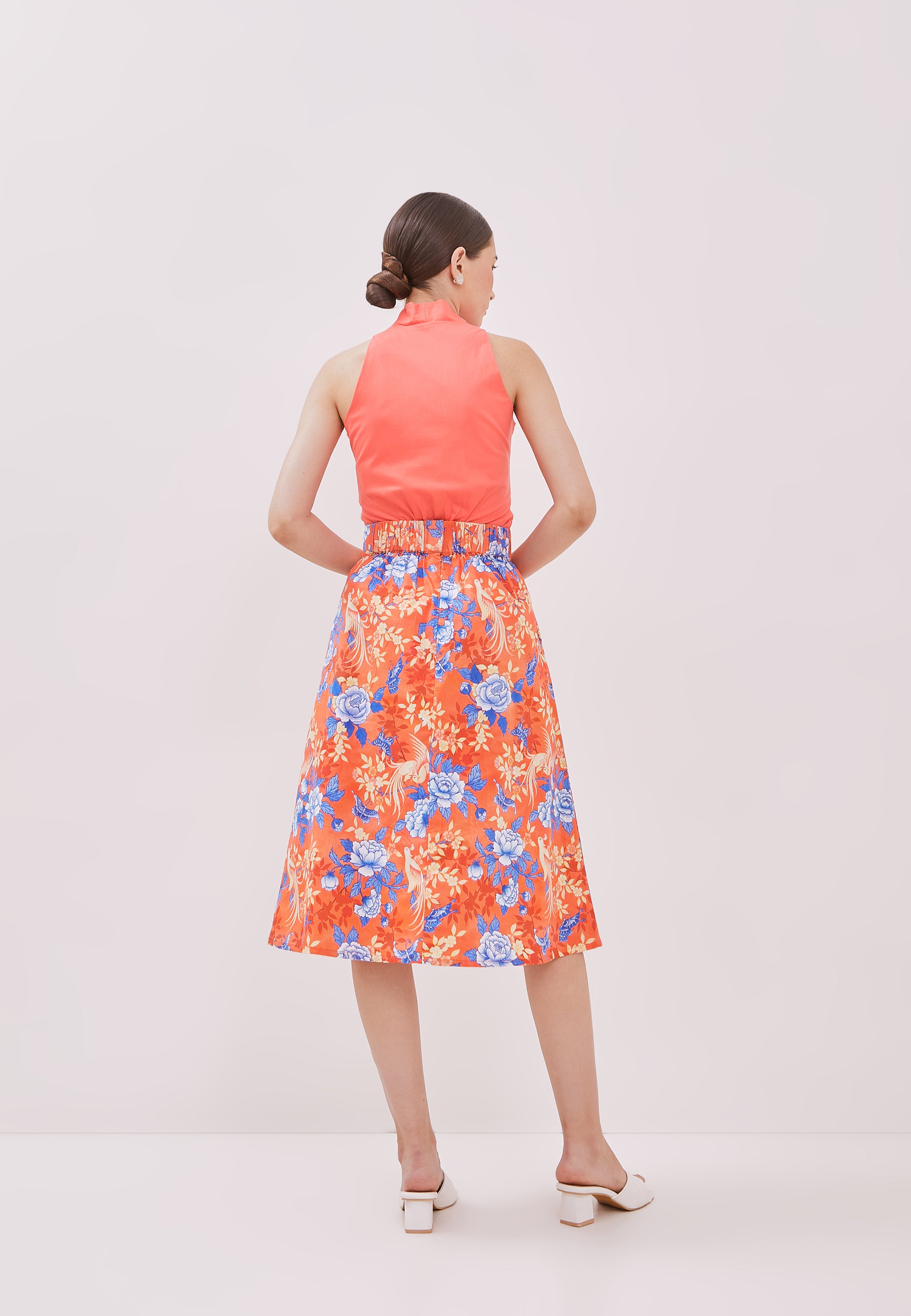 BIRDS & BUTTERFLY Straight Skirt