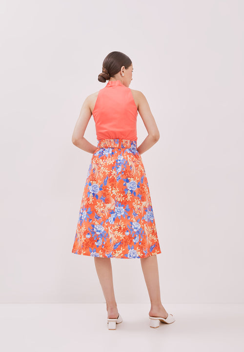 BIRDS & BUTTERFLY Straight Skirt