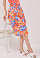 BIRDS & BUTTERFLY Straight Skirt