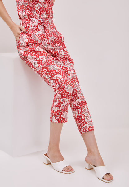 BANGKIT Red Batik Pencil Pants