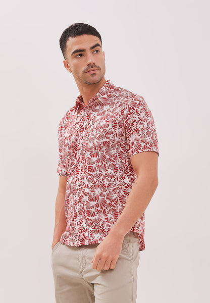 DAUN Man Batik Shirt With Point Collar