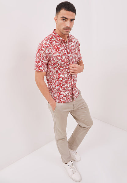DAUN Man Batik Shirt With Point Collar
