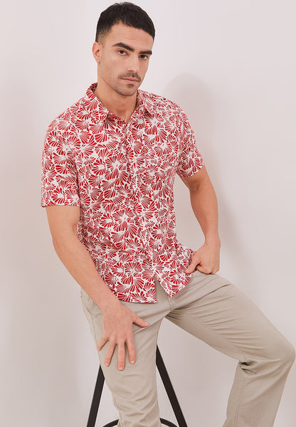 DAUN Man Batik Shirt With Point Collar