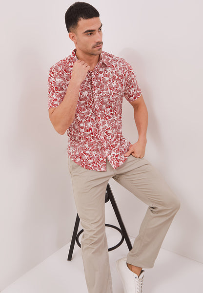 DAUN Man Batik Shirt With Point Collar