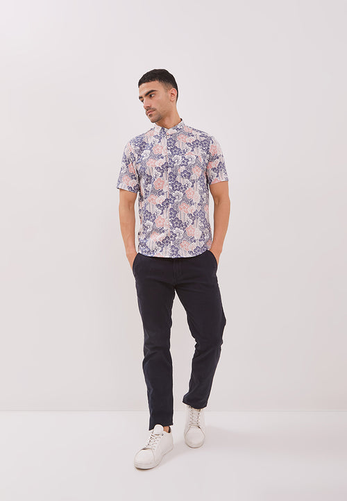 BANGKIT Blue & Pink Man Batik Shirt