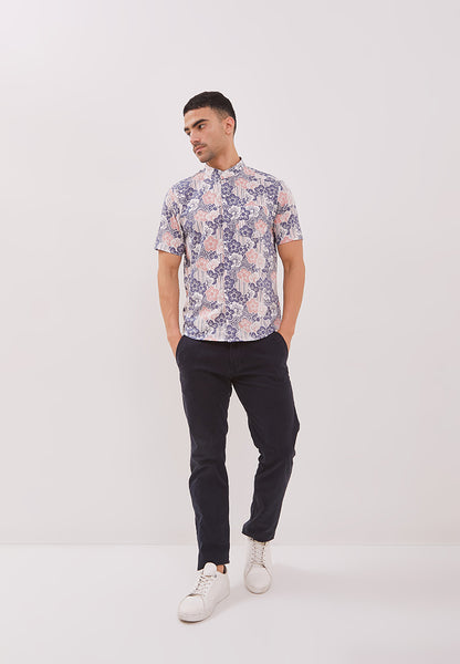 BANGKIT Blue & Pink Man Batik Shirt