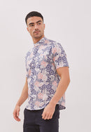 BANGKIT Blue & Pink Man Batik Shirt