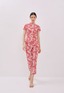 BANGKIT Red Batik Sleeve Cheongsam Top