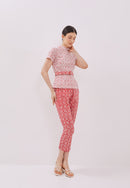 TWINKLING STARS White Batik Sleeve Cheongsam Top
