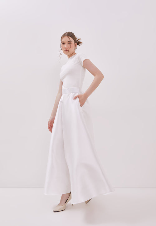 PEARL WHITE Maxi Circle Culottes