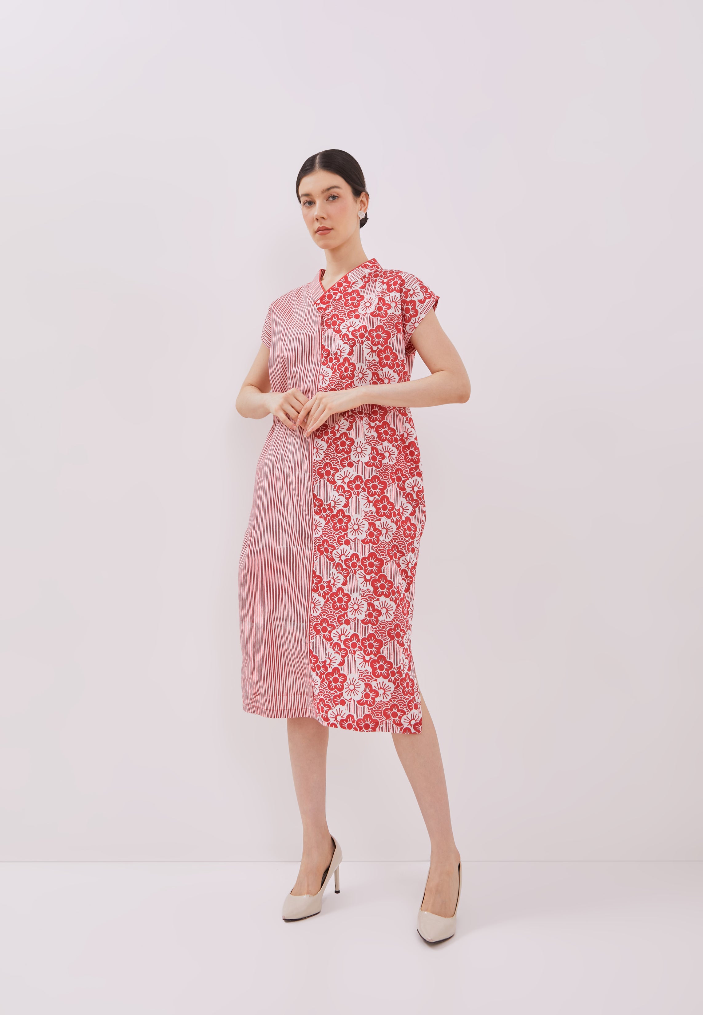 BANGKIT Red Kimono Cheongsam BATIK