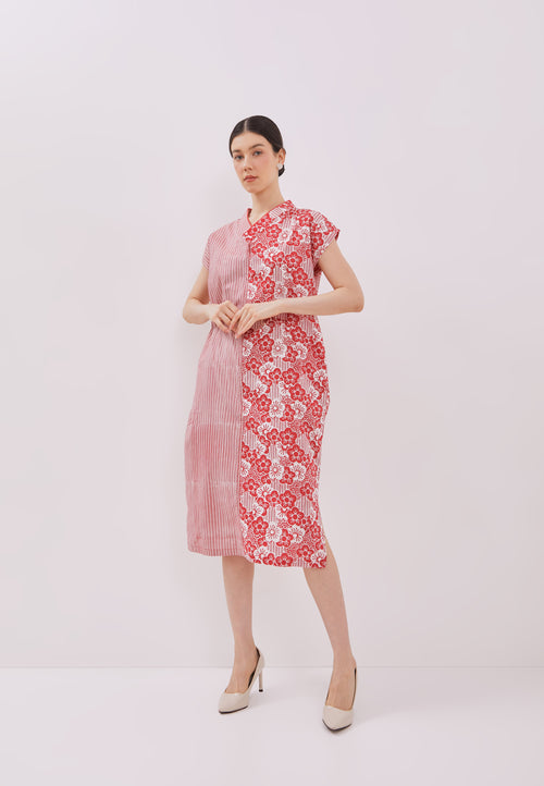BANGKIT Red Kimono Cheongsam BATIK
