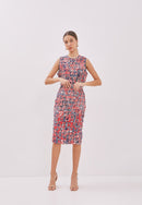 ORIGAMI Red Pencil Skirt