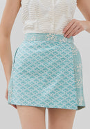 Kintsugi Mint Batik Skort