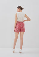 Kintsugi Red Batik Skort