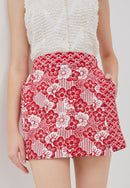Kintsugi Red Batik Skort