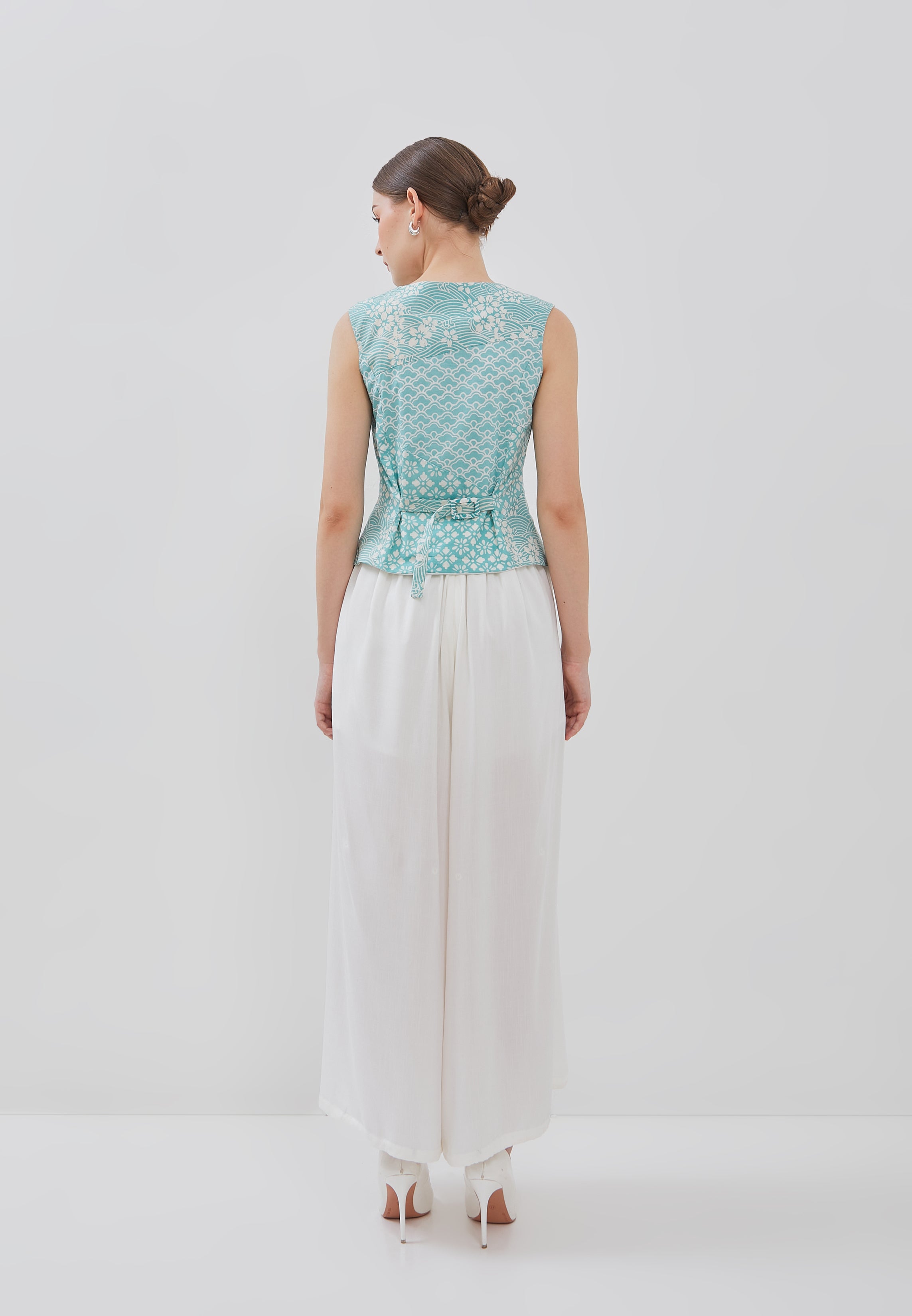 Kintsugi Mint Batik Vest Top