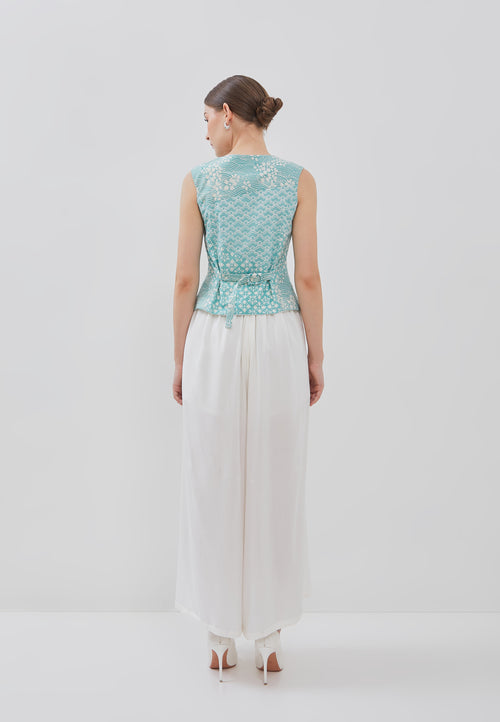 Kintsugi Mint Batik Vest Top