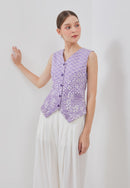 Kintsugi Lilac Batik Vest Top