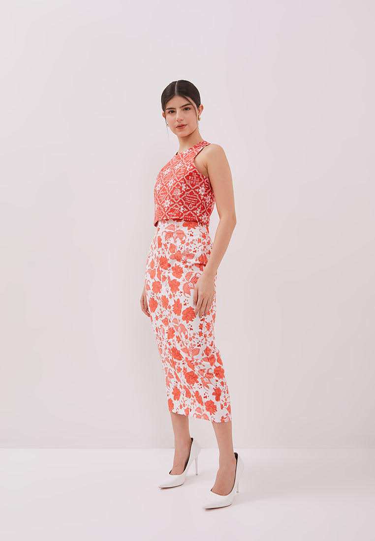 CALLIGRAPHY TILES Crop Top