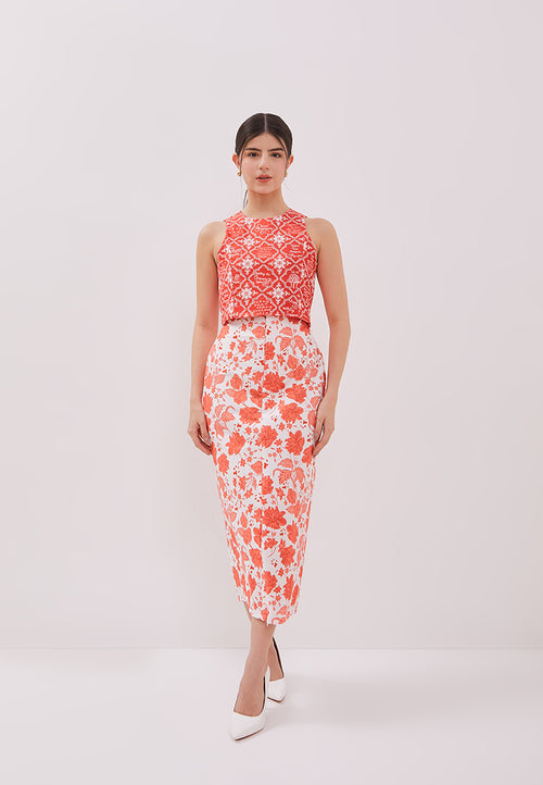 CALLIGRAPHY TILES Crop Top