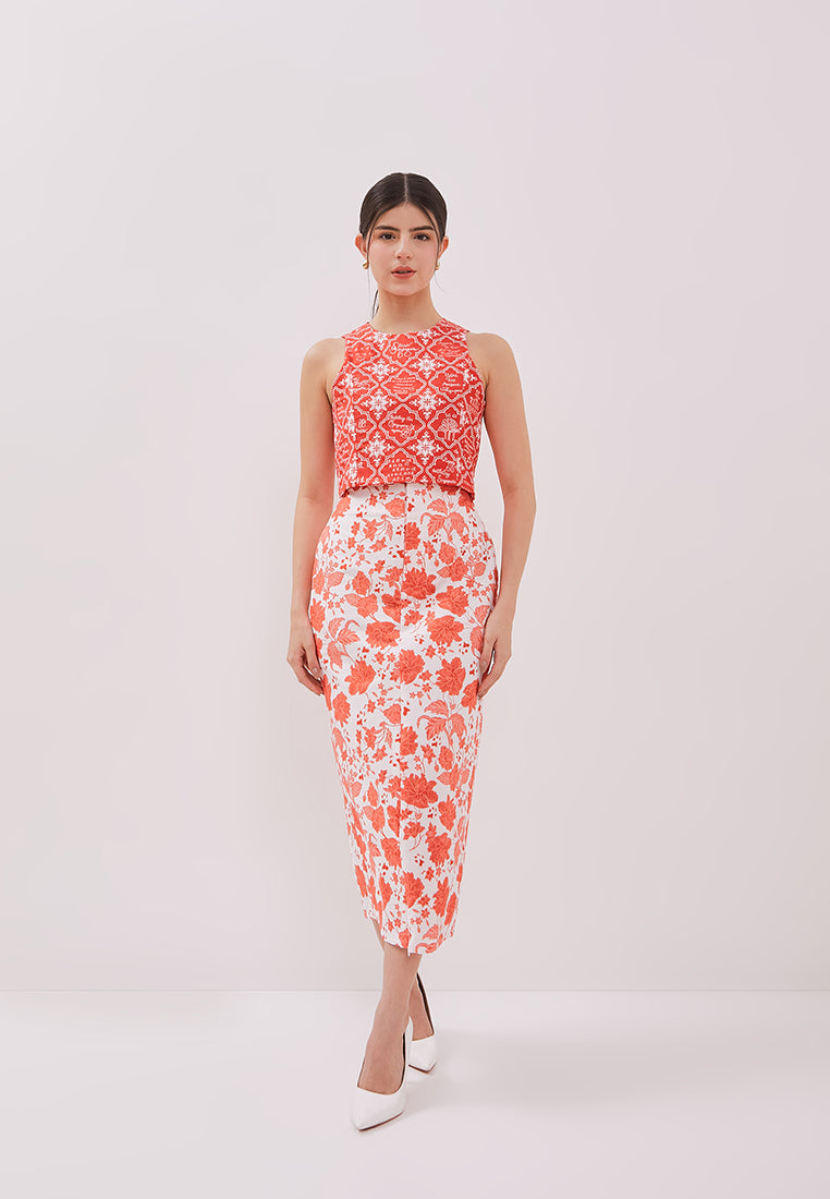 CALLIGRAPHY TILES Crop Top