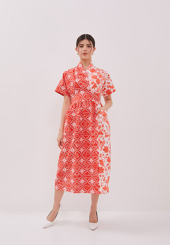 PERANAKAN TILES Wrap Dress