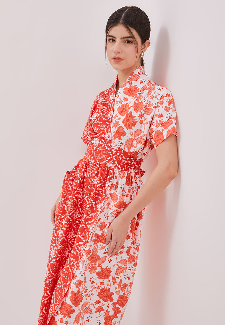 PERANAKAN TILES Wrap Dress