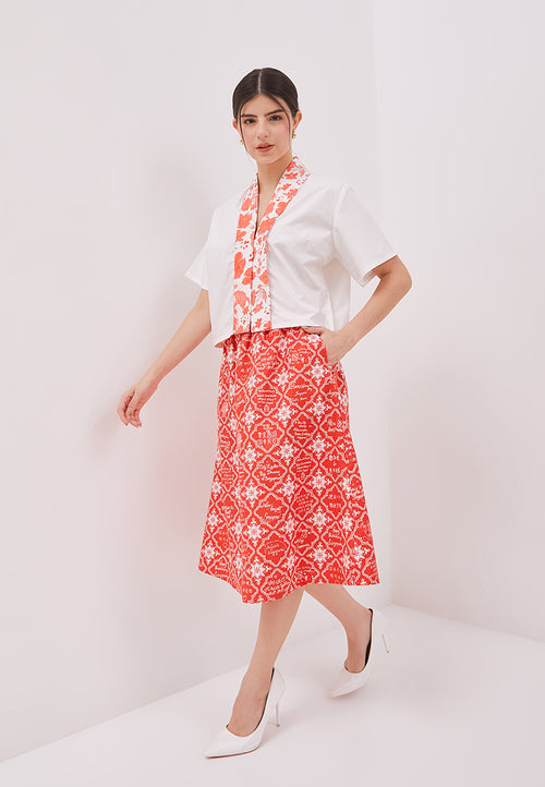 CALLIGRAPHY TILES Straight Skirt
