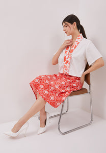 CALLIGRAPHY TILES Straight Skirt