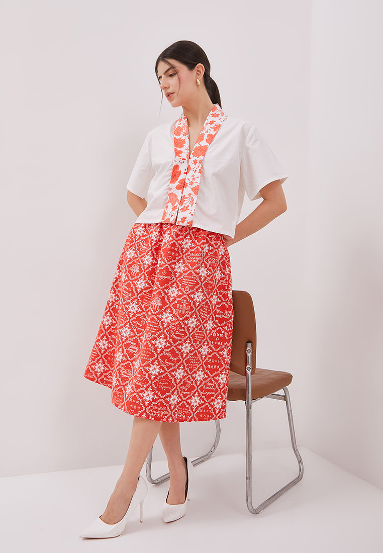 PERANAKAN PAWS Crop Top Kebaya