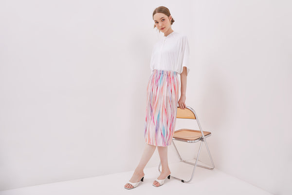 EMOTIONAL LANDSCAPE Pleated Skirt