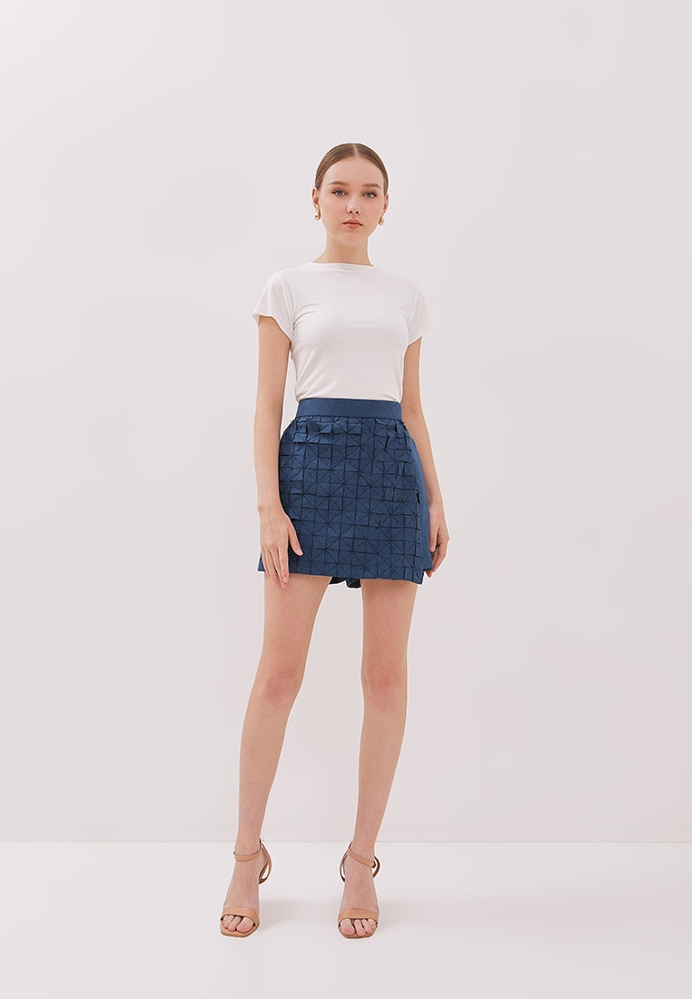 ORIGAMI Denim Blue Skort