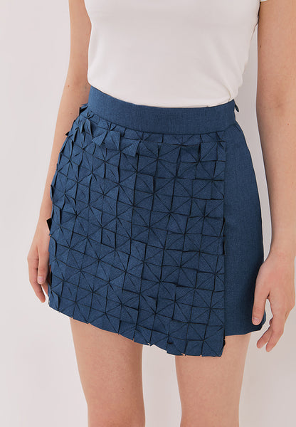 ORIGAMI Denim Blue Skort