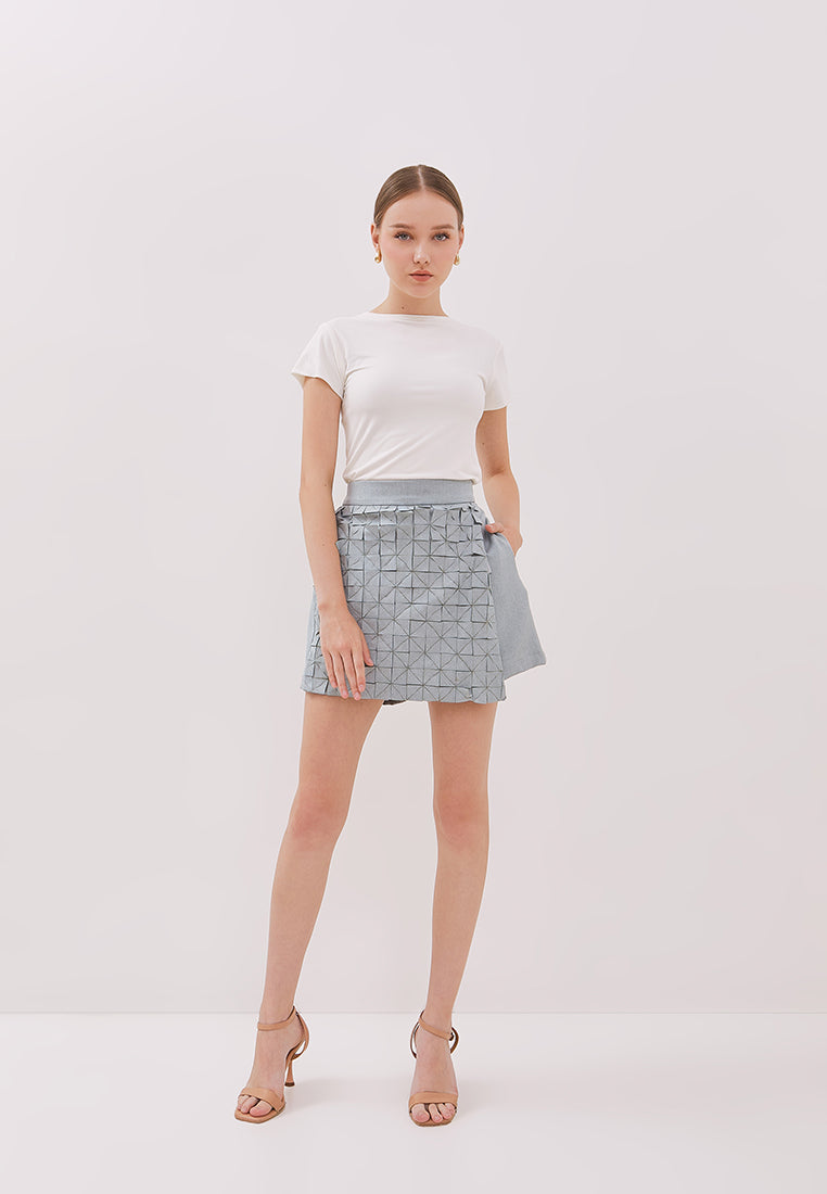 ORIGAMI Light Blue Skort