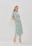 PERANAKAN PORCELAIN Midi Kimono Dress