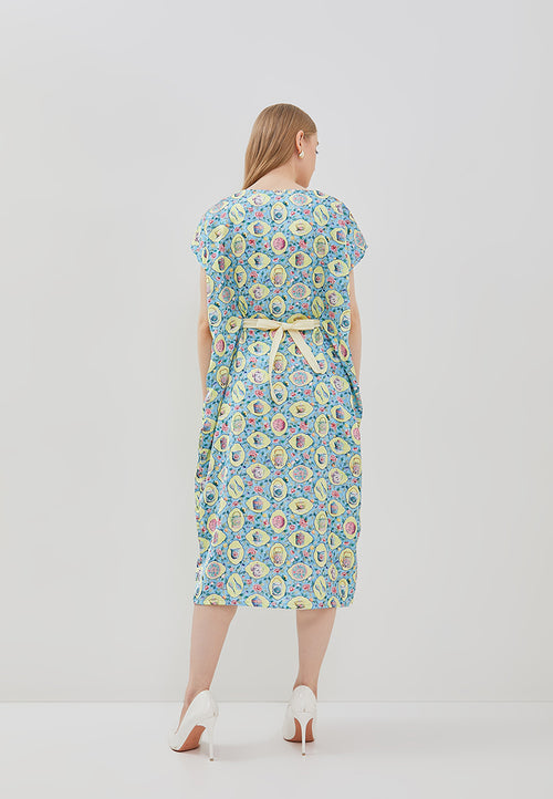 PERANAKAN PORCELAIN Midi Kimono Dress