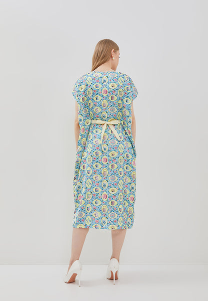 PERANAKAN PORCELAIN Midi Kimono Dress