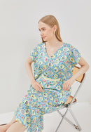 PERANAKAN PORCELAIN Midi Kimono Dress