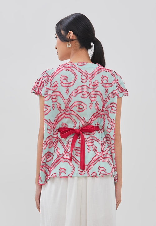 3D Tenun Mint Magic Top