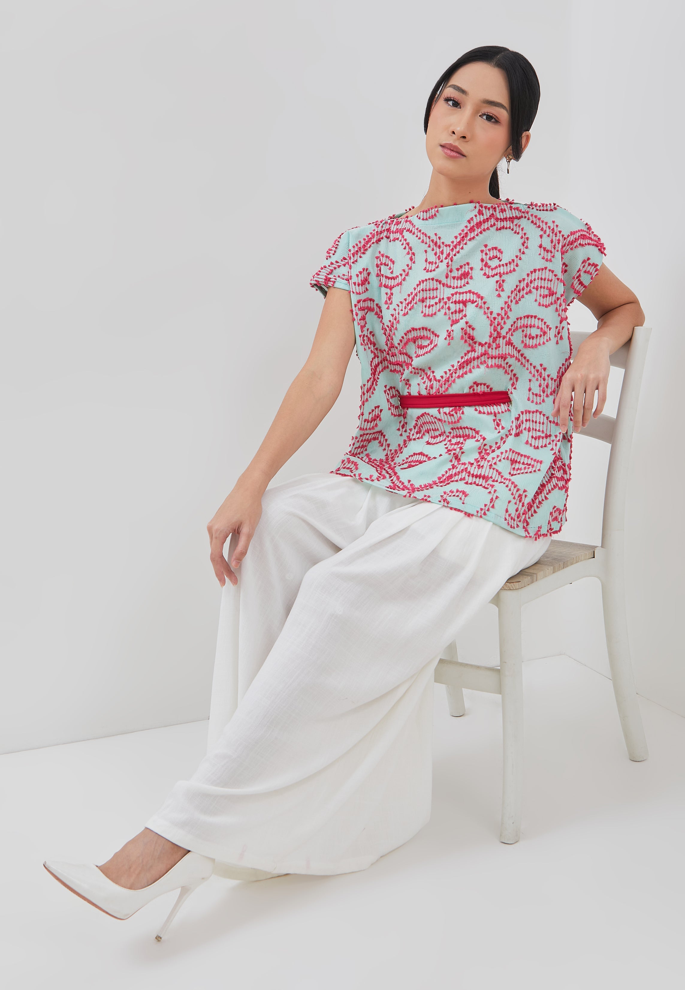 3D Tenun Mint Magic Top