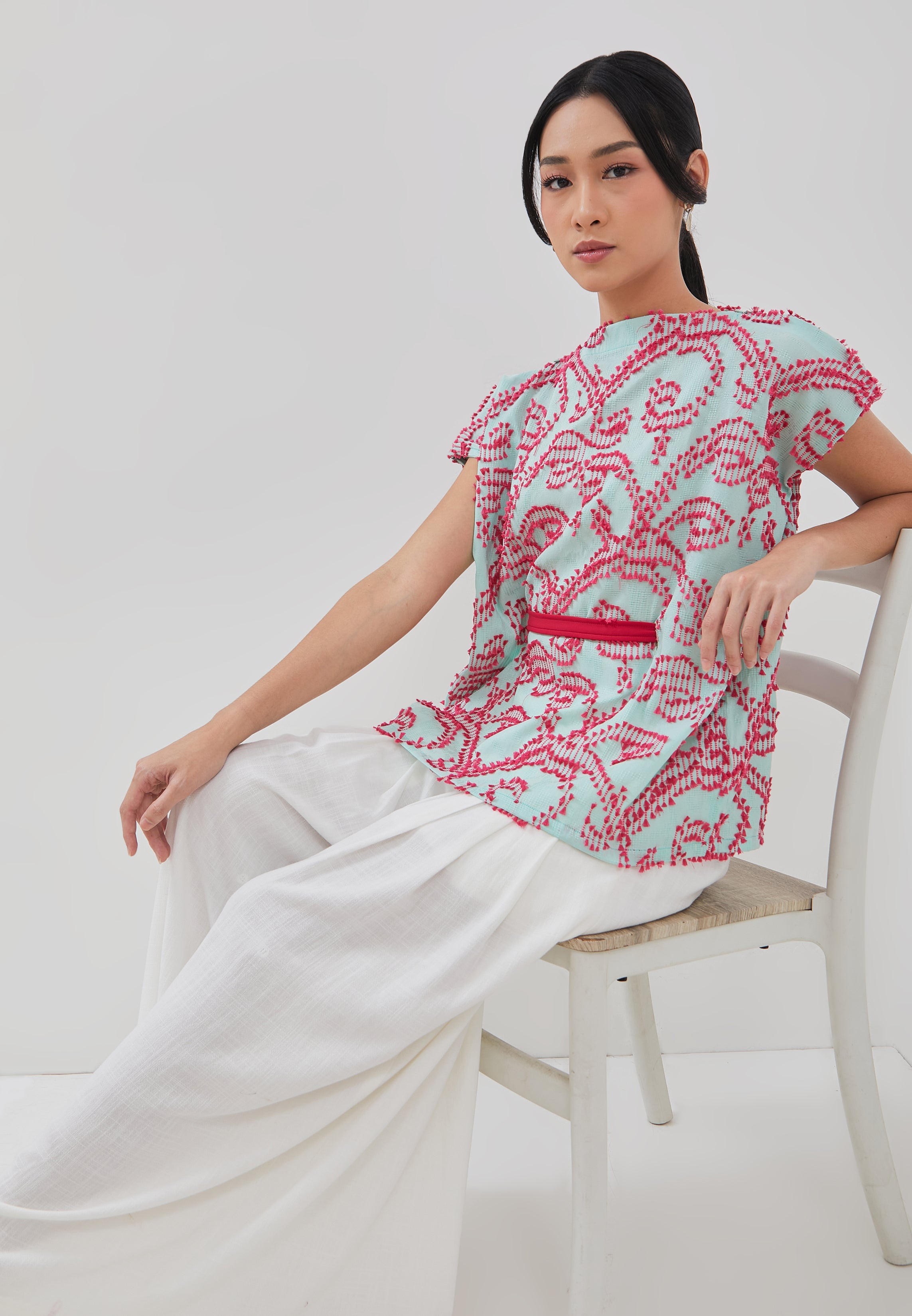 3D Tenun Mint Magic Top