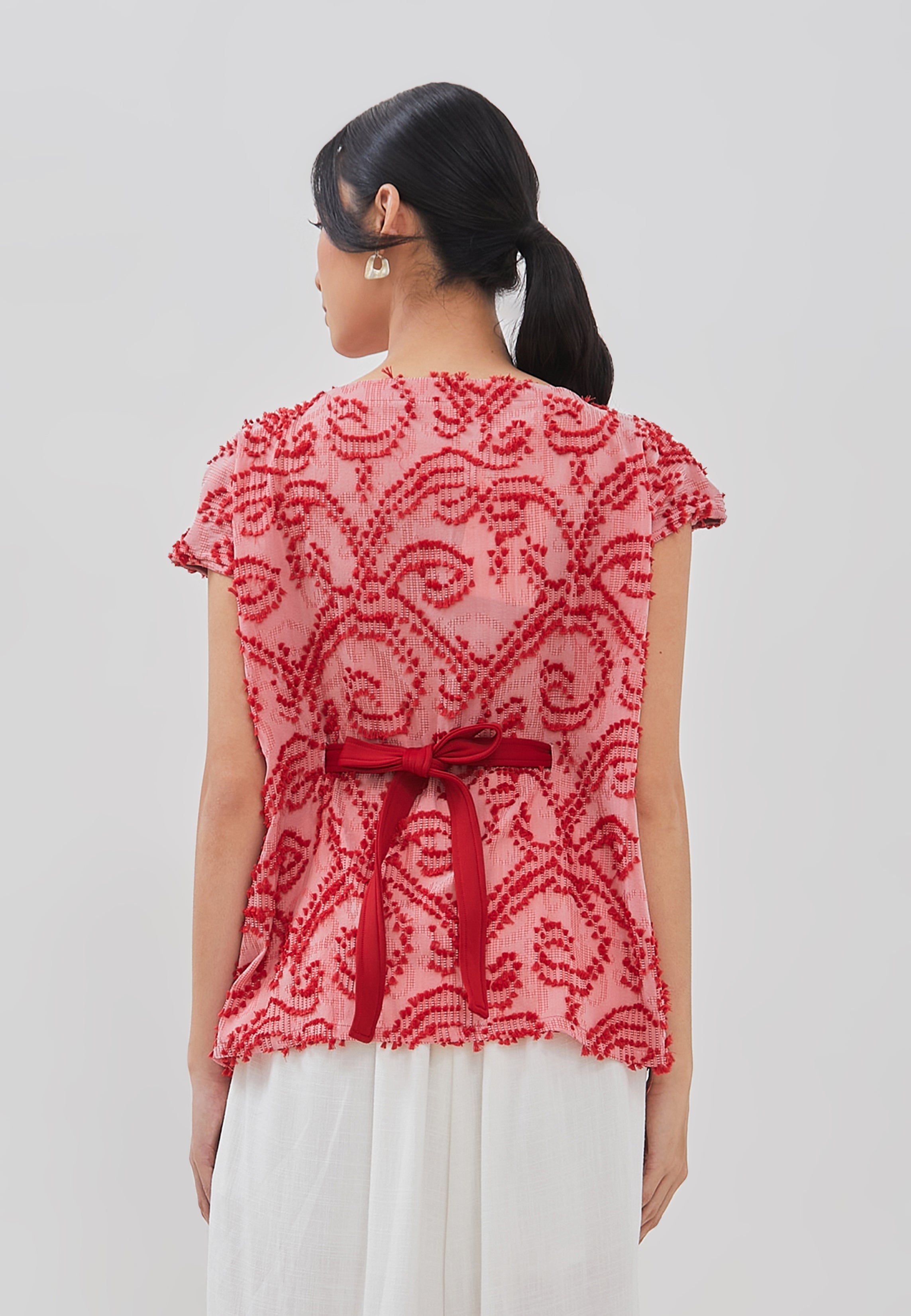 3D Tenun Pink Magic Top