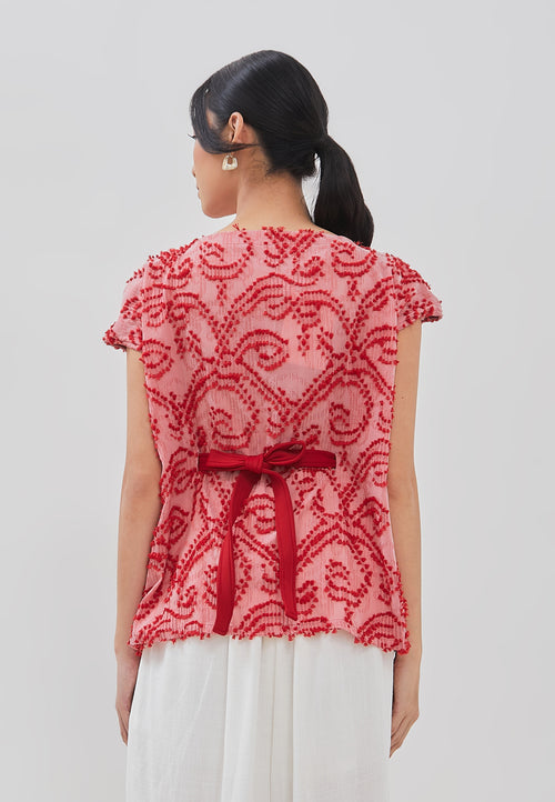 3D Tenun Pink Magic Top