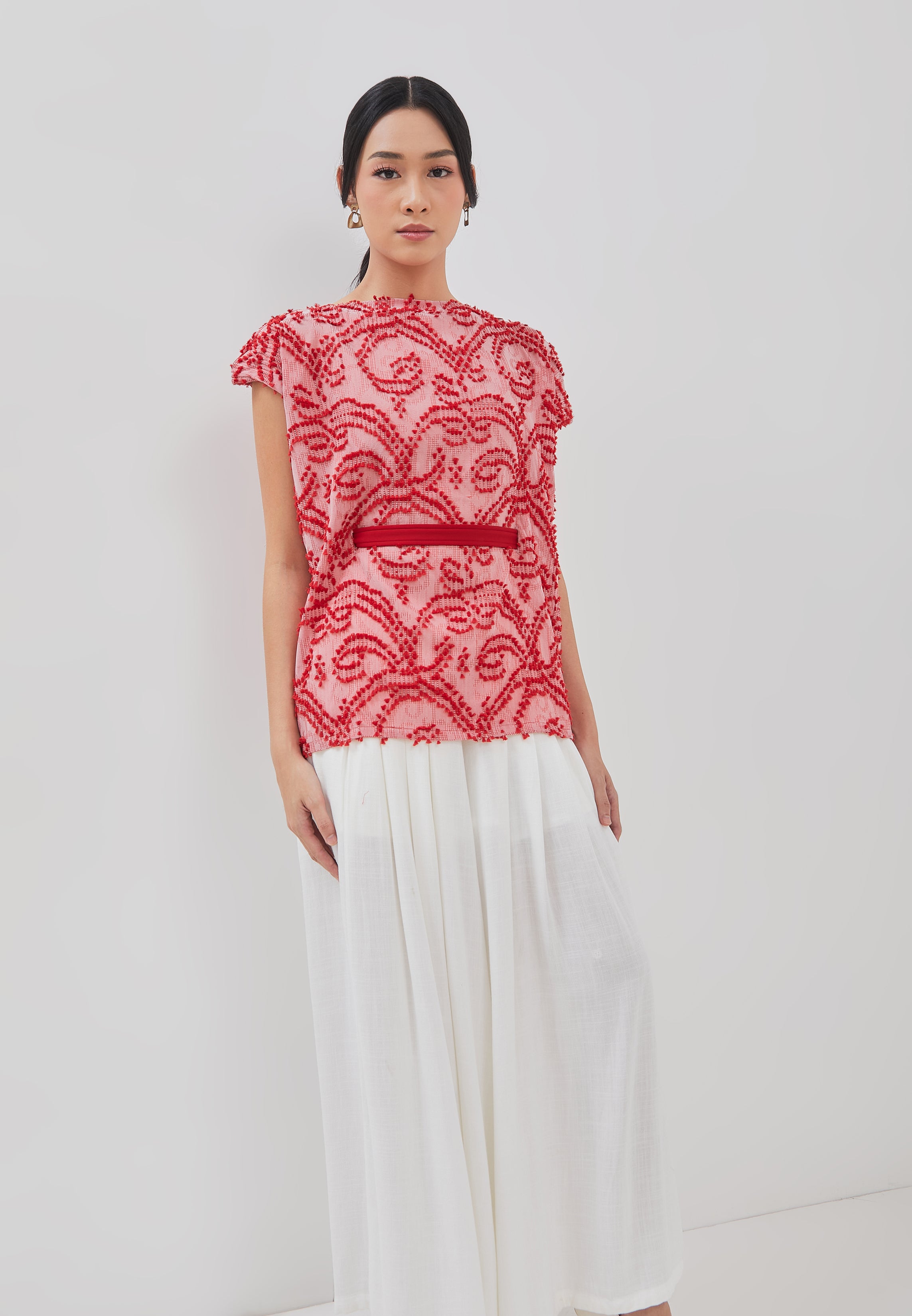 3D Tenun Pink Magic Top